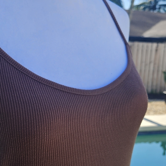 NEW Sinsay Brown Sleeveless Summer Dress Size S Casual Resortwear Minimalist - Picture 5 of 15